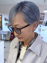 ブレイズヘアー(BLAZEhair)&nbsp;【色落ちキレイデザイン】アクアブルー×ブリーチ３回