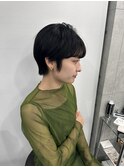 小顔ひし形 レイヤーカット 透明感カラー