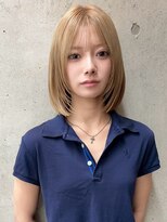 アイリス 天文館店(AIRIS) ボブ レイヤーカット 前髪カット ブリーチ ハイトーンカラー