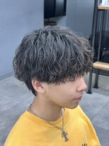 オーバルバイアピッシュ(OVARL by apish)&nbsp;波巻きパーマシャドウパーマニュアンスパーマサーフカール