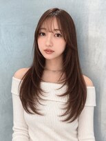 シー バイ ロンド 新宿(Sea by Lond)&nbsp;ワンホンレイヤ ー×ダークブルー[デジタルパーマ/ボブ/韓国]