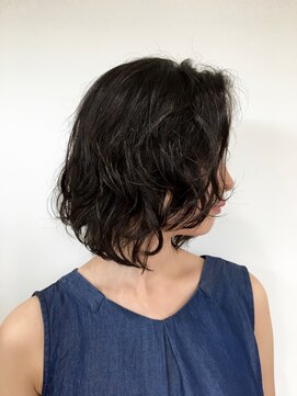 セックヘアデザイン(Sec hair design) 【Sec. hair design 水戸】無造作パーマスタイルな大人ボブ