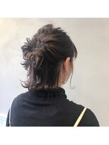 フェンヘアーアイス 中目黒(Fen.hair ici)&nbsp;切りっぱなしボブ グレーパープル アレンジ