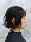 asobi ダークアッシュカラーで透明感 かざらないナチュラルボブ