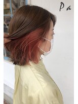 ヘアー アンド スパ パーム(hair and spa palm)&nbsp;パーソナルカラーを刺し色に☆チェリーレッド×インナーカラー