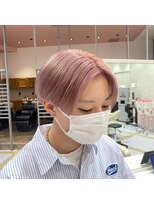 リー 梅田(Lee)&nbsp;Lee梅田茶屋町　ペールピンク×ショートスタイル