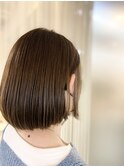 大人イヤリングカラー×ボブ
