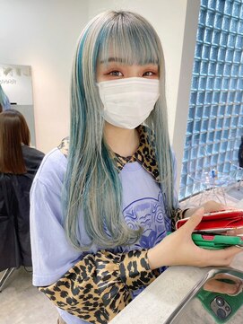 ペレ 渋谷(PELE) J100_ブルー×シルバー デザインカラー