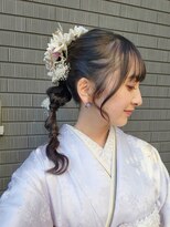 【卒業式ヘアメイク】　振袖、袴☆金箔ヘアアレンジ