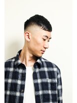 レンゲン(LENGEN) 束感刈り上げビジネス七三ツーブロックアップバング１０３４