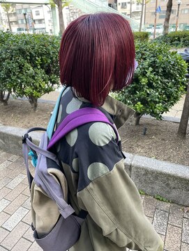 イナズマヘアー(INAZUMA HAIR) ◎ミニボブ×ピンクパープル◎