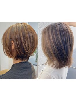 ただ黒っぽい色に染める白髪染めに飽きてきた方にピッタリの白髪ぼかし。若々しいと褒められる方、続出★