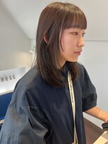 トレス(TRESS)&nbsp;ミディアム　レイヤー　顔周り　前髪　ブラウン　原宿　表参道