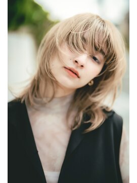 ベンジー オウン 代々木上原店(benji own) マッシュレイヤーウルフ ミルクティーベージュ