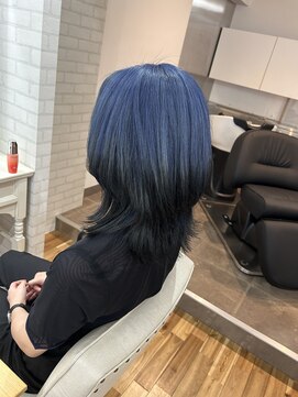 ラナンバイシダ(ranan by sida) ブルーシルバーエンドカラーブラック10代20代ケアブリーチ