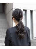 シンプルヘアアレンジ