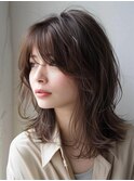 イメチェン 外ハネ ボブ 美髪 ワイドバング ブルーブラック