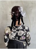 変形シニヨン・個性的シニヨン
