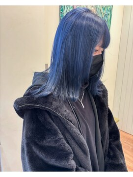 モリオフロムロンドン 大宮店(morio from London) 【morio坪井】ケアブリーチ ×ネイビー