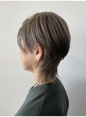 ショートウルフ×グレージュ