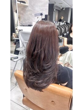 ブレス 小阪店(brace) レイヤーカット×レッドピンク☆