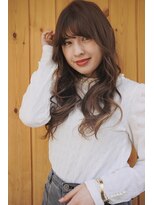 ブゾン(buZon)&nbsp;【buZonブゾン】パーマ風コテ巻きウェーブ×ライトベージュ