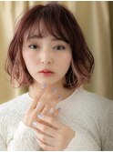 □ベビーピンク大人ハイライトボブパーマ307浦和10代20代30代