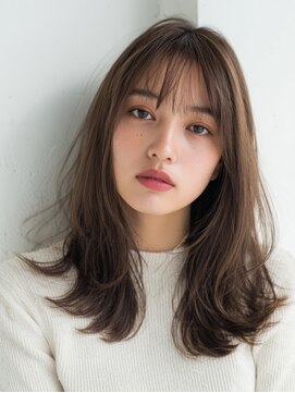 リンク(Link Hair&Spa) 【ミディアムレイヤー】透明感カラー/ココアブラウン