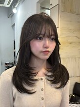 ヘアーアンドメイク シークタチカワ 立川店(Hair&Make Seek)&nbsp;【澤飯】韓国風ミディアムレイヤー×オリーブグレージュ