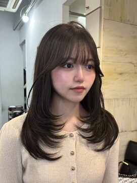 ヘアーアンドメイク シークタチカワ 立川店(Hair&Make Seek) 【澤飯】韓国風ミディアムレイヤー×オリーブグレージュ