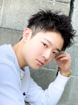 エルマーク 神戸元町(L-MARK)&nbsp;スパイキーショート/アップバング/ツーブロック/メンズ/眉毛