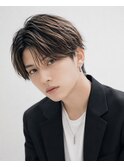 韓国風ベージュセンターパート