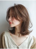ミディアムレイヤー×白髪ぼかしカラー30代40代50代60代