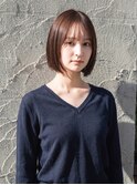 【王道愛され】切りっぱなしボブ×艶カラー