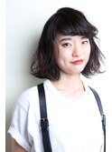 セミウェットなボブスタイル