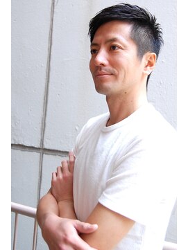 メリケンバーバーショップ コウベ(MERICAN BARBERSHOP KOBE) ビジネスサイドパートショートツーブロックテクノ#m5141