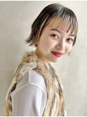 《デザインカラー &nbsp;》インナーカラー　切りっぱなし　ミニボブ☆