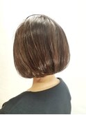 ココアベージュ/髪質改善/30代40代50代/白髪染め/ミニボブ/ボブ/