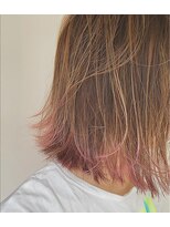 ヘアラウンジ キッサコ(HAIR LOUNGE Kiss A Co.) 裾カラー×ピンク