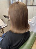 ◎ベージュカラーワンブリーチ20代30代オススメカラー外ハネ