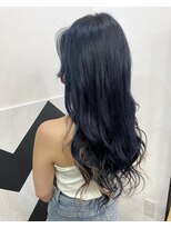 デスト 大宮(DEST)&nbsp;@dest_tanaka_katsuya韓国風ネイビーブルーカラーエクステ[大宮]