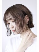 ルーズボブ×ココアブラウン