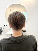 メンズ ツーブロック アイスブルーアッシュ