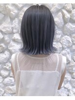 モアナバイヘッドライト 沖縄八重瀬店(Moana by HEADLIGHT) Moana【八重瀬】#外はねボブ#ネイビー#バレイヤージュ#髪質改善