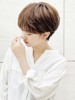 大人可愛い小顔ひし形クビレ丸みボブ20代30代40代大人ショート