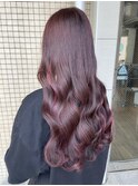 ピンクブラウンにピンクインナーカラーで甘めに♪
