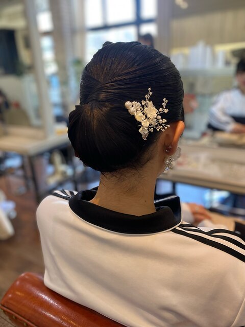 タイトシニヨン ヘアセット