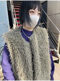 ★切りっぱなしボブ顔周りレイヤー