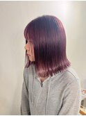ピンク/ラベンダー/暖色/ダブルカラー/韓国/ケアブリーチ