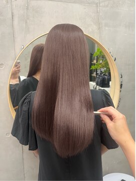 ソルトウォーター(SALT WATER) ピンクグレージュ/ブリーチなしダブルカラー/恵比寿/代官山